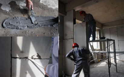 華權2017年輕質隔墻板復合夾芯板安裝標準